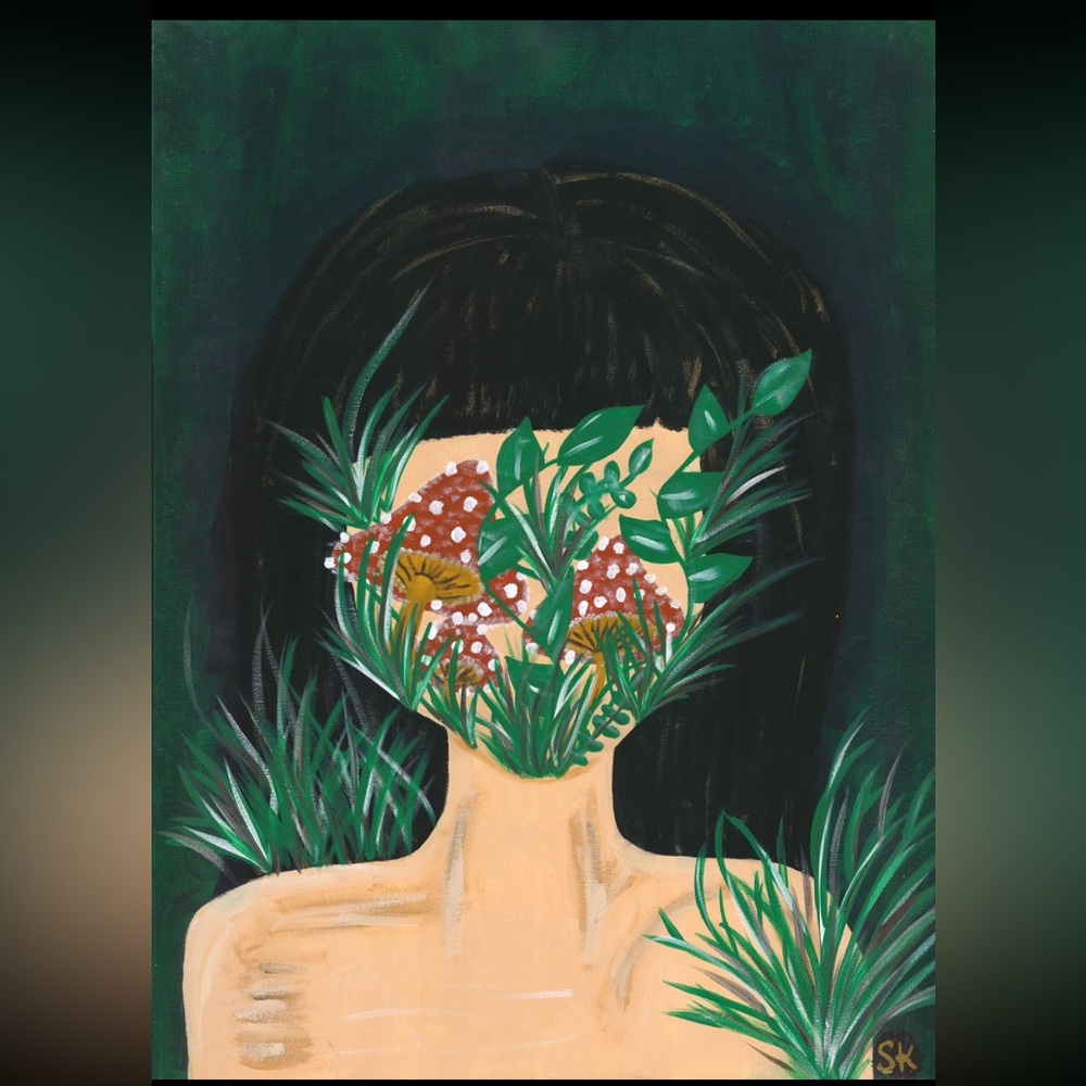 8X10 Self Portrait Art Print